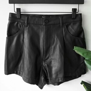 Abercrombie & Fitch High Waist Black Faux Leather Shorts in size XS
